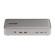 Picture of StarTech.com Dual-Laptop USB-C KVM Docking Station, Dual Monitor 4K 60Hz DisplayPort Dock, 5-Port USB Hub, GbE, 90W/45W Power Delivery to Two Laptops, Windows/Mac, 2-Host KVM Dock - TAA