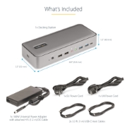 Picture of StarTech.com Dual-Laptop USB-C KVM Docking Station, Dual Monitor 4K 60Hz DisplayPort Dock, 5-Port USB Hub, GbE, 90W/45W Power Delivery to Two Laptops, Windows/Mac, 2-Host KVM Dock - TAA