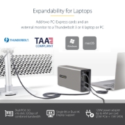 Picture of StarTech.com Thunderbolt 3 PCIe Expansion Chassis, External Enclosure W/Dual PCI Express Slots, PCIe Box for Laptops/Desktops/All-In-Ones, 8K/4K Output Via TB3/DP 1.4 Ports, For Video Capture/Fiber/Ethernet Cards - TAA