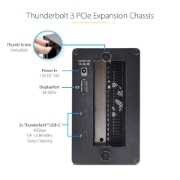 Picture of StarTech.com Thunderbolt 3 PCIe Expansion Chassis, External Enclosure W/Dual PCI Express Slots, PCIe Box for Laptops/Desktops/All-In-Ones, 8K/4K Output Via TB3/DP 1.4 Ports, For Video Capture/Fiber/Ethernet Cards - TAA