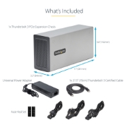 Picture of StarTech.com Thunderbolt 3 PCIe Expansion Chassis, External Enclosure W/Dual PCI Express Slots, PCIe Box for Laptops/Desktops/All-In-Ones, 8K/4K Output Via TB3/DP 1.4 Ports, For Video Capture/Fiber/Ethernet Cards - TAA