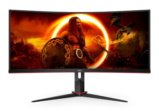 Picture of AOC G2 CU34G2XP computer monitor 86.4 cm (34") 3440 x 1440 pixels UltraWide Quad HD LED Black