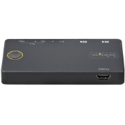 Picture of StarTech.com 2 Port Hybrid USB-A + HDMI & USB-C KVM Switch - Single 4K 60Hz HDMI 2.0 Monitor - Compact Desktop and/or Laptop HDMI KVM Switch - USB Bus Powered - Thunderbolt 3 Compatible