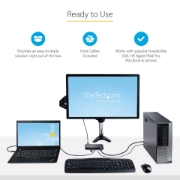 Picture of StarTech.com 2 Port Hybrid USB-A + HDMI & USB-C KVM Switch - Single 4K 60Hz HDMI 2.0 Monitor - Compact Desktop and/or Laptop HDMI KVM Switch - USB Bus Powered - Thunderbolt 3 Compatible