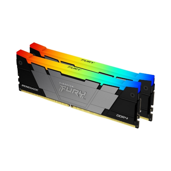 Picture of Kingston Technology FURY 32GB 3600MT/s DDR4 CL16 DIMM (Kit of 2) 1Gx8 Renegade RGB
