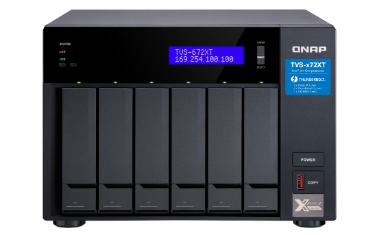 Picture of QNAP TVS-672XT NAS Tower Intel® Core™ i3 8 GB DDR4 0 TB QNAP QTS Black