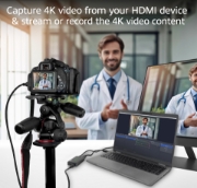 Picture of ACT USB-C Video Capture Card, HDMI 4K@60Hz passthrough, 4K@30Hz capture