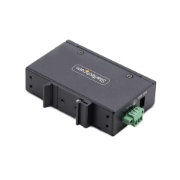 Picture of StarTech.com 5-Port Unmanaged Industrial Network Switch, 100/1000 Ethernet, DIN Rail/Wall-Mountable, Rugged IP30 Gigabit Switch, -40F-167F, 9~60V DC, TAA Compliant
