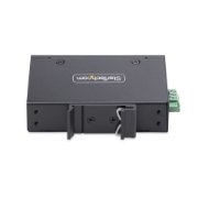 Picture of StarTech.com 5-Port Unmanaged Industrial Network Switch, 100/1000 Ethernet, DIN Rail/Wall-Mountable, Rugged IP30 Gigabit Switch, -40F-167F, 9~60V DC, TAA Compliant