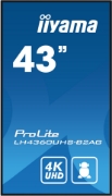 Picture of iiyama LH4360UHS-B2AG Signage Display Digital A-board 108 cm (42.5") LED Wi-Fi 500 cd/m² 4K Ultra HD Black Built-in processor Android 11 24/7