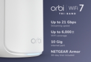 Picture of NETGEAR Orbi 870 Tri-band (2.4 GHz / 5 GHz / 6 GHz) Wi-Fi 7 (802.11be) White 4 Internal