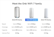 Picture of NETGEAR Orbi 870 Tri-band (2.4 GHz / 5 GHz / 6 GHz) Wi-Fi 7 (802.11be) White 4 Internal
