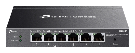 Picture of TP-Link Omada ES206GP network switch Managed Gigabit Ethernet (10/100/1000) Power over Ethernet (PoE) Black