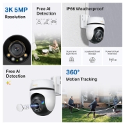 Picture of TP-Link TAPO C530WS security camera Turret IP security camera Outdoor 2880 x 1620 pixels Wall