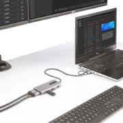 Picture of StarTech.com USB-C Multiport Adapter w/Attached USB-C to USB-A Dongle, Dual HDMI (4K30Hz/1080p60Hz), 3x USB-A 5Gbps, Mini Travel Dock, Laptop Docking Station, 1.3ft/40cm Cable