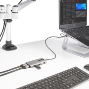 Picture of StarTech.com USB-C Multiport Adapter w/Attached USB-C to USB-A Dongle, Dual HDMI (4K30Hz/1080p60Hz), 3x USB-A 5Gbps, Mini Travel Dock, Laptop Docking Station, 1.3ft/40cm Cable