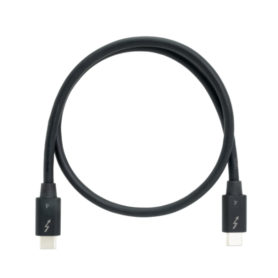 Picture of QNAP CAB-TBT4-0M5 Thunderbolt cable 0.5 m 40 Gbit/s Black