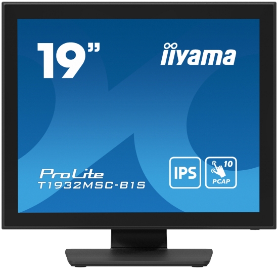Picture of iiyama ProLite T1932MSC-B1S computer monitor 48.3 cm (19") 1280 x 1024 pixels Full HD LED Touchscreen Tabletop Black
