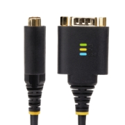 Picture of StarTech.com 2ft (60cm) 2-Port USB to Serial Adapter Cable, Interchangeable DB9 Screws/Nuts, COM Retention, USB-A to DB9 RS232, FTDI, Level-4 ESD Protection, Windows/macOS/ChromeOS/Linux - Rugged TPE Construction