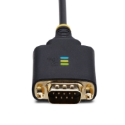 Picture of StarTech.com 2ft (60cm) 2-Port USB to Serial Adapter Cable, Interchangeable DB9 Screws/Nuts, COM Retention, USB-A to DB9 RS232, FTDI, Level-4 ESD Protection, Windows/macOS/ChromeOS/Linux - Rugged TPE Construction