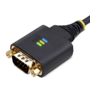 Picture of StarTech.com 2ft (60cm) 2-Port USB to Serial Adapter Cable, Interchangeable DB9 Screws/Nuts, COM Retention, USB-A to DB9 RS232, FTDI, Level-4 ESD Protection, Windows/macOS/ChromeOS/Linux - Rugged TPE Construction