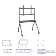 Picture of ACT Mobile TV/monitor floor stand, 50” to 86”, VESA