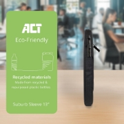 Picture of ACT Suburb Laptop Sleeve 13.3", made from recycled plastic bottles