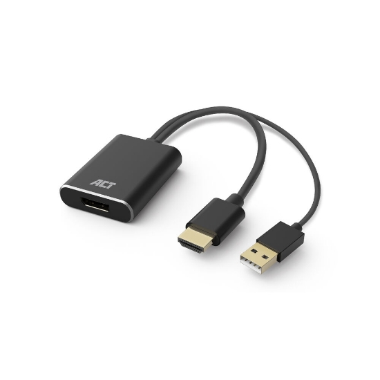 Picture of ACT AC7536 video cable adapter 0.24 m HDMI + USB DisplayPort Black