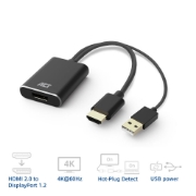 Picture of ACT AC7536 video cable adapter 0.24 m HDMI + USB DisplayPort Black