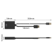 Picture of ACT AC7536 video cable adapter 0.24 m HDMI + USB DisplayPort Black