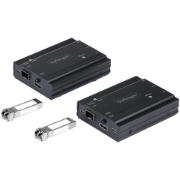 Picture of StarTech.com 4K HDMI KVM Extender over Fiber - HDMI Video & USB Remote KVM Switch/Console Extender - up to 984ft/300m (MultiMode) - 2x 10G MMF SFP+ modules - KVM Extension Kit (TX/RX)