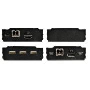 Picture of StarTech.com 4K HDMI KVM Extender over Fiber - HDMI Video & USB Remote KVM Switch/Console Extender - up to 984ft/300m (MultiMode) - 2x 10G MMF SFP+ modules - KVM Extension Kit (TX/RX)