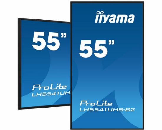 Picture of iiyama LH5541UHS-B2 Signage Display Kiosk design 138.7 cm (54.6") LCD 500 cd/m² 4K Ultra HD Black Built-in processor 18/7