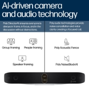 Picture of POLY Studio X72 All-In-One Video Bar with TC10 Controller Kit No Radio or Power Cord TAA