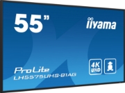 Picture of iiyama LH5575UHS-B1AG Signage Display Digital signage flat panel 138.7 cm (54.6") LCD Wi-Fi 500 cd/m² 4K Ultra HD Black Built-in processor Android 11 24/7