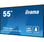 Picture of iiyama LH5575UHS-B1AG Signage Display Digital signage flat panel 138.7 cm (54.6") LCD Wi-Fi 500 cd/m² 4K Ultra HD Black Built-in processor Android 11 24/7