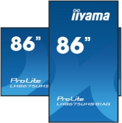 Picture of iiyama LH8675UHS-B1AG Signage Display Digital signage flat panel 2.17 m (85.6") LCD Wi-Fi 500 cd/m² 4K Ultra HD Black Built-in processor Android 11 24/7