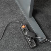 Picture of ACT Power strip with illuminated switch, 4 sockets, 2 m, black