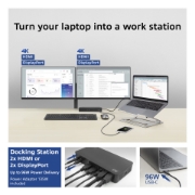 Picture of ACT USB-C Docking Station 4K, for 2 HDMI or DisplayPort monitors, DisplayLink
