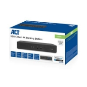 Picture of ACT USB-C Docking Station 4K, for 2 HDMI or DisplayPort monitors, DisplayLink