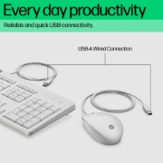 Picture of HP 225 Wired Mouse and Keyboard Combo White