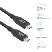Picture of ACT USB 3.0 10Gbps 60W USB Type-C Cable, 1 meter