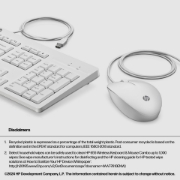 Picture of HP 225 Wired Mouse and Keyboard Combo White
