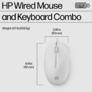Picture of HP 225 Wired Mouse and Keyboard Combo White