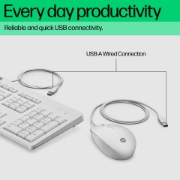 Picture of HP 225 Wired Mouse and Keyboard Combo White