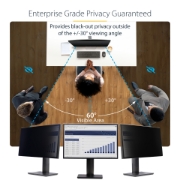 Picture of StarTech.com 24-inch 16:10 Computer Monitor Privacy Screen, Hanging Acrylic Filter, Quick-Install Security Shield, Monitor Screen Protector, +/- 30 Deg. View, Glossy
