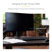 Picture of StarTech.com 24-inch 16:10 Computer Monitor Privacy Screen, Hanging Acrylic Filter, Quick-Install Security Shield, Monitor Screen Protector, +/- 30 Deg. View, Glossy