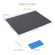Picture of StarTech.com 24-inch 16:10 Computer Monitor Privacy Screen, Hanging Acrylic Filter, Quick-Install Security Shield, Monitor Screen Protector, +/- 30 Deg. View, Glossy
