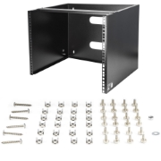 Picture of StarTech.com 8U Wall Mount Network Rack - 14 Inch Deep (Low Profile) - 19" Patch Panel Bracket for Shallow Server and IT Equipment, Network Switches - 80lbs/36kg Weight Capacity, Black