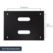 Picture of StarTech.com 8U Wall Mount Network Rack - 14 Inch Deep (Low Profile) - 19" Patch Panel Bracket for Shallow Server and IT Equipment, Network Switches - 80lbs/36kg Weight Capacity, Black